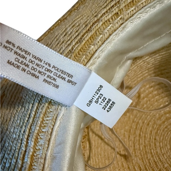 NWOT Giani Bernini Cloche Woven Straw Sun Hat OS Paper Straw Vacation Beach - Picture 4 of 11